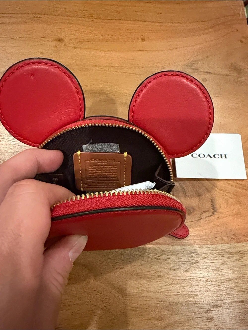 NWT Disney x Coach Mickey Mouse Ear Coin Case [limited edition]
